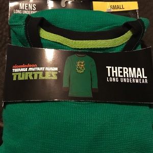 MENS TEENAGE MUTANT TURTLES THERMAL UNDERWEAR TOP SIZE SMALL NWT